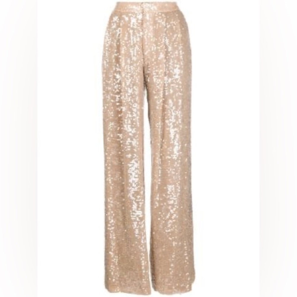 Sally L’épointe Sequin-Embellished Wide-Leg Trousers